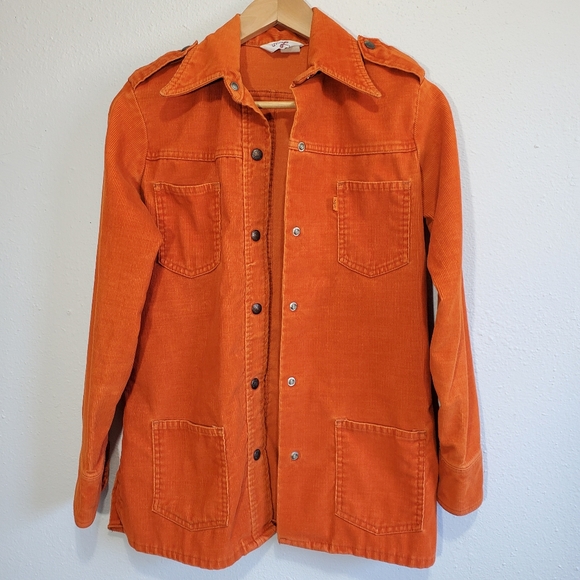 *RARE* Vintage 1970's Levi's Orange Corduroy Jacket - Picture 2 of 10